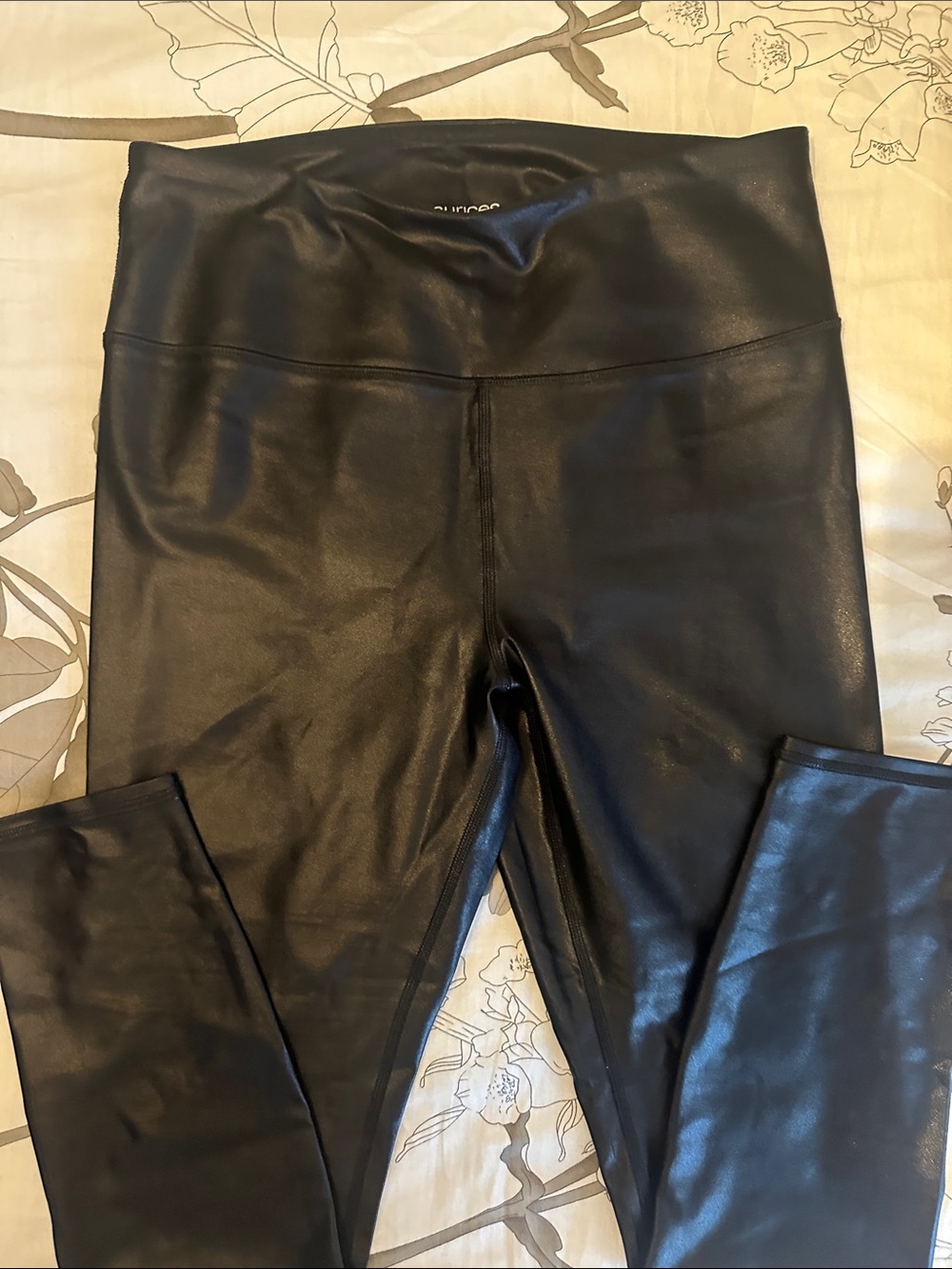Maurices Shiny Black Faux Leather Leggings